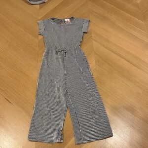 Striped Black and White Jumpsuit